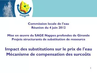 Commission locale de l'eau Réunion du 4 juin 2012