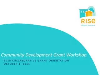Community Development Grant Workshop