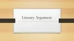 Literary Argument - slide 1