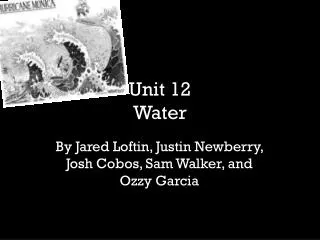 Unit 12 Water