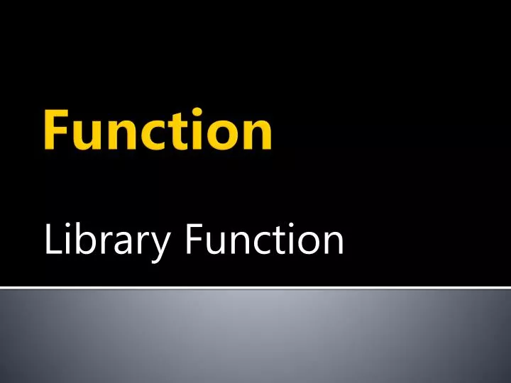 library function