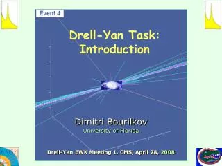 Drell-Yan Task: Introduction
