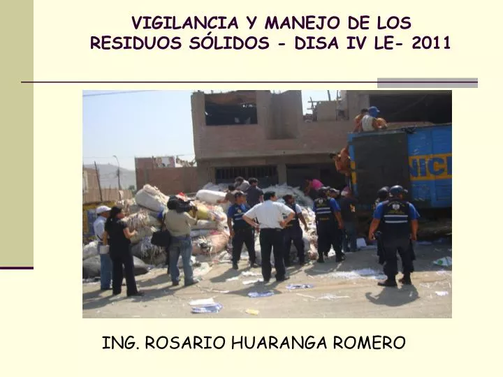 vigilancia y manejo de los residuos s lidos disa iv le 2011
