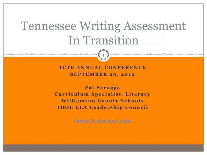 tennessee writing assessment in transition