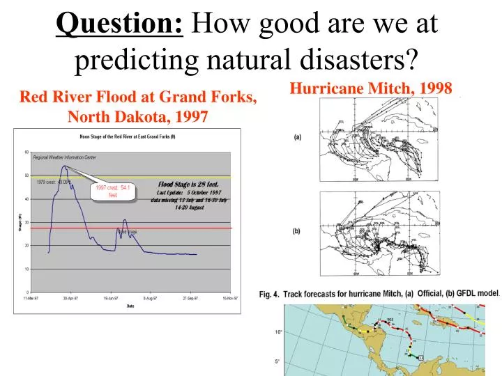 question how good are we at predicting natural disasters