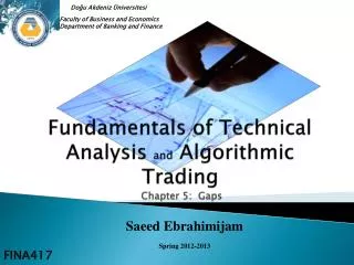 Fundamentals of Technical Analysis and Algorithmic Trading Chapter 5: Gaps
