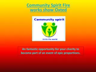 Community Spirit Fire works show Oxted