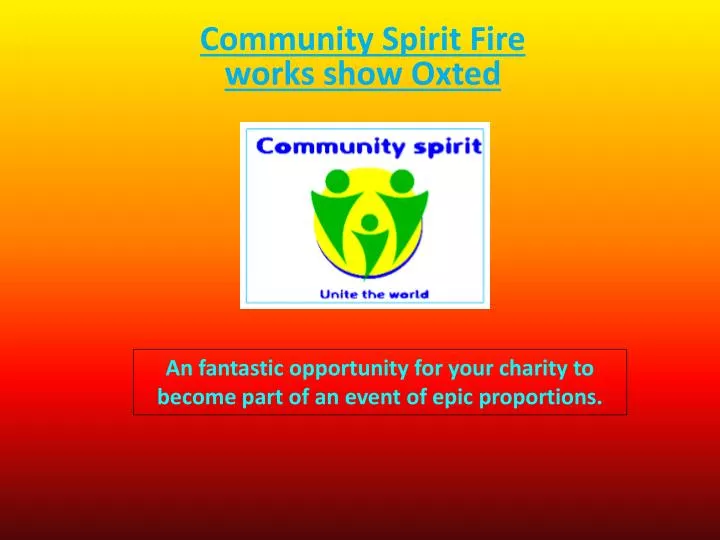 community spirit fire works show oxted