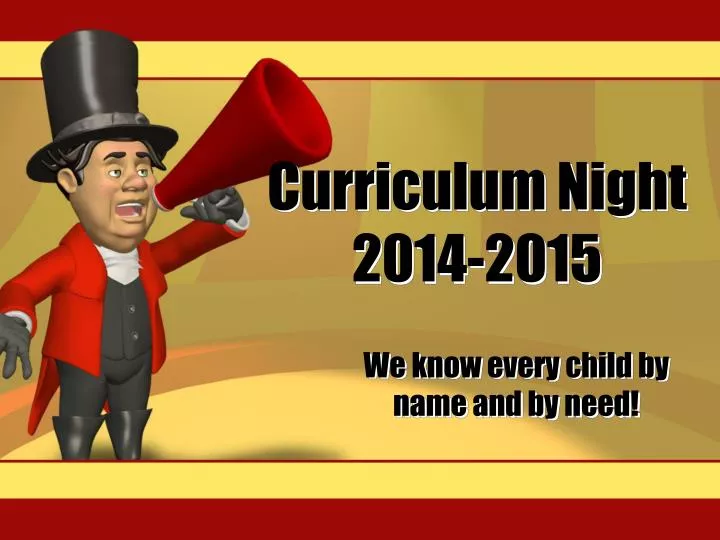 curriculum night 2014 2015