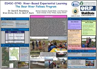 ED43C-0740: River-Based Experiential Learning The Bear River Fellows Program