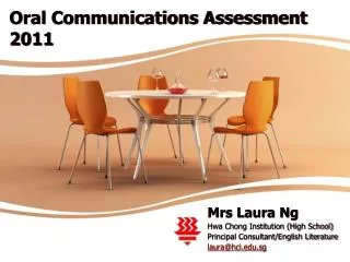 Oral Communications Assessment 2011