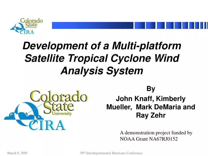 development of a multi platform satellite tropical cyclone wind analysis system