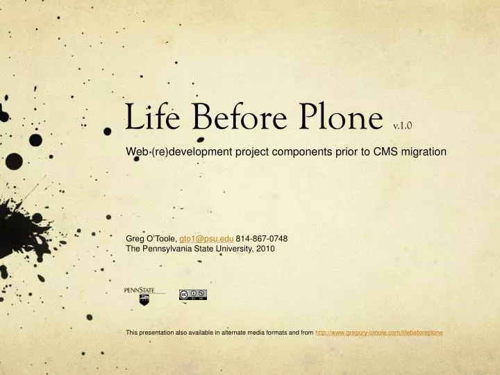 life before plone v 1 0