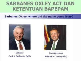 SARBANES OXLEY ACT DAN KETENTUAN BAPEPAM