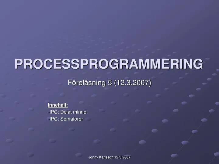 processprogrammering