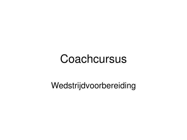 coachcursus