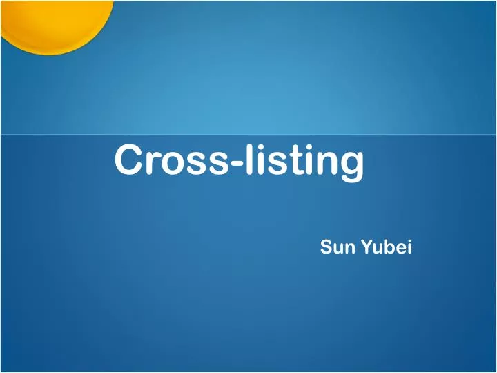 cross listing