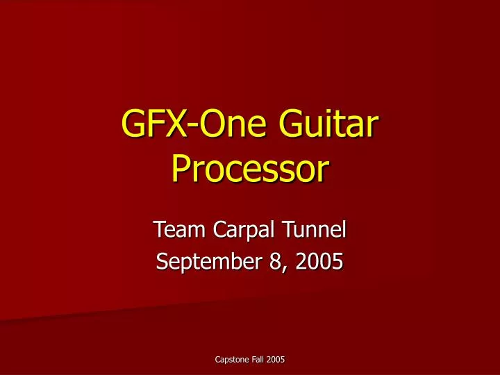 gfx one guitar processor