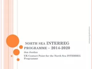 north sea INTERREG programme – 2014-2020