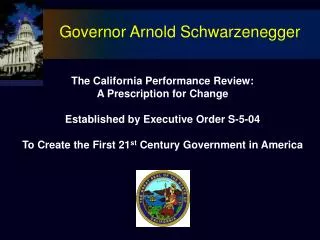 The California Performance Review: A Prescription for Change