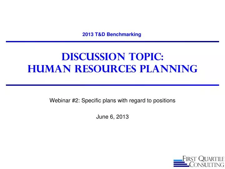 discussion topic human resources planning