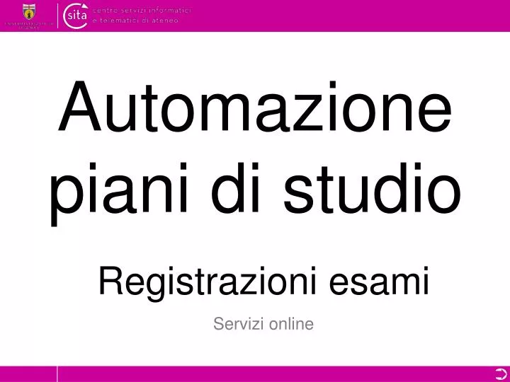 automazione piani di studio