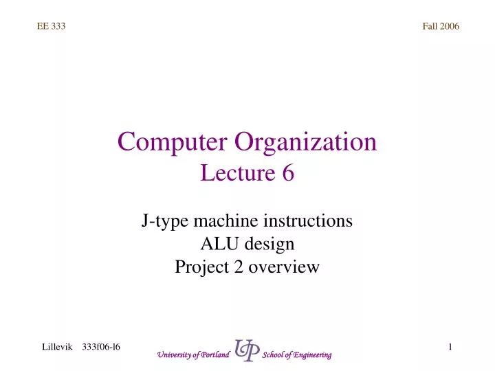 computer organization lecture 6