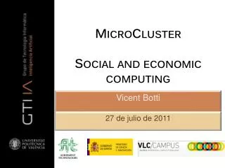 MicroCluster Social and economic computing