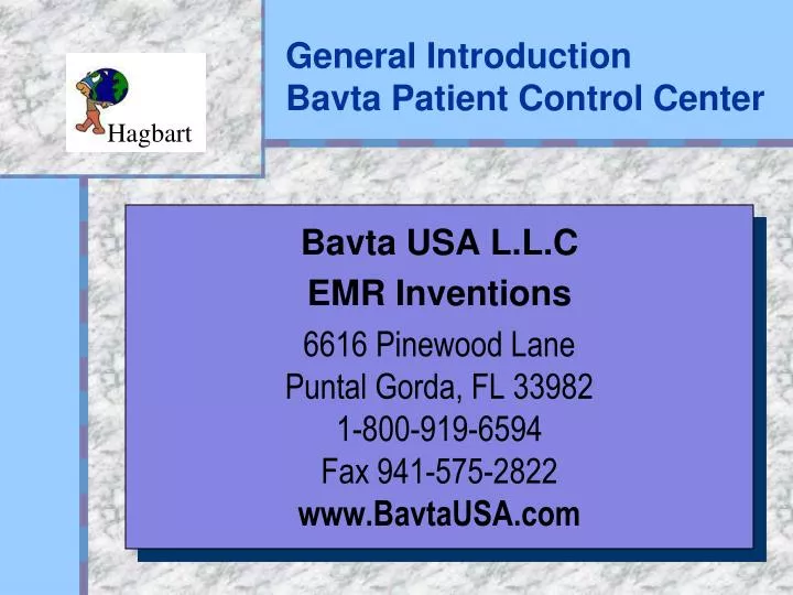general introduction bavta patient control center