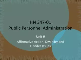 HN 347-01 Public Personnel Administration