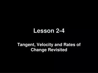 Lesson 2-4