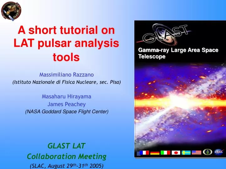 a short tutorial on lat pulsar analysis tools