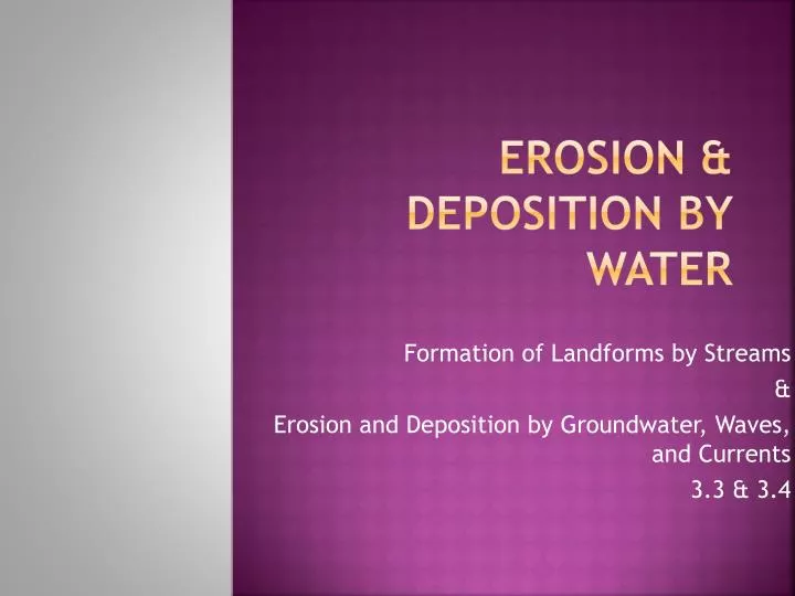 erosion deposition by water