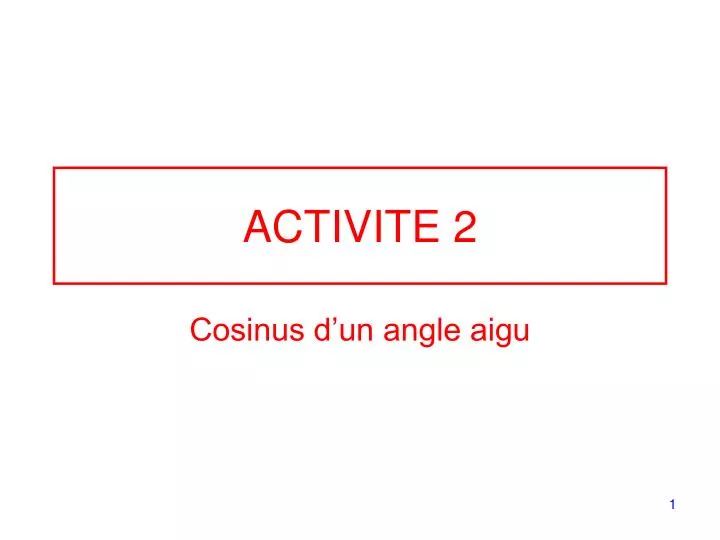 activite 2