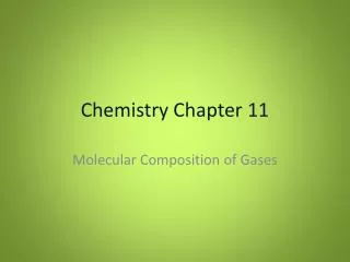 Chemistry Chapter 11