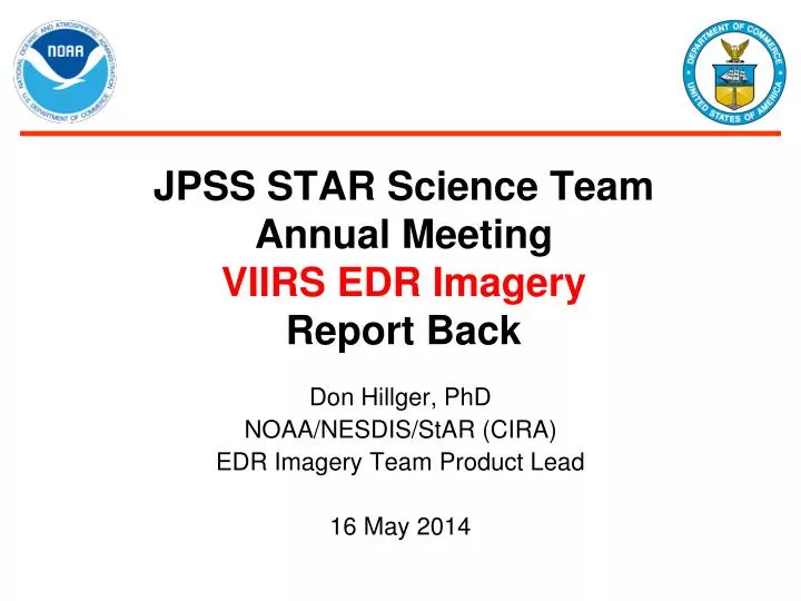 jpss star science team annual meeting viirs edr imagery report back
