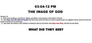 03-04-12 PM . THE IMAGE OF GOD