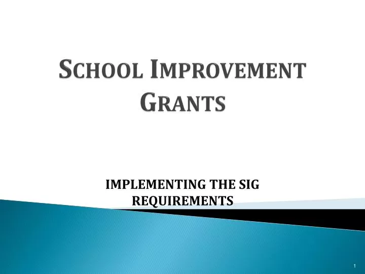 school improvement grants
