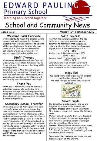 School and Community News