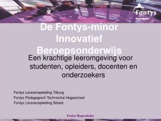 De Fontys-minor Innovatief Beroepsonderwijs