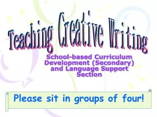 School-based Curriculum Development (Secondary) and Language Support Section