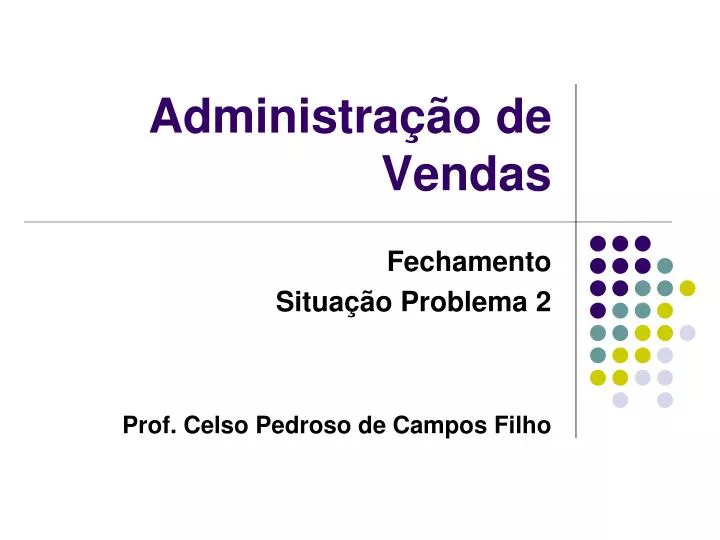 administra o de vendas