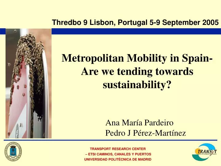 metropolitan mobility in spain are we tending towards sustainability