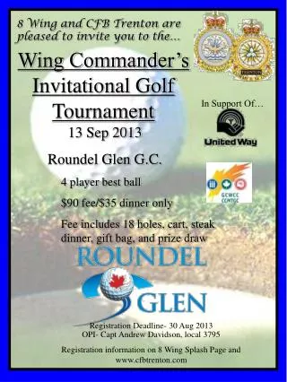 Wing Commander’s Invitational Golf Tournament