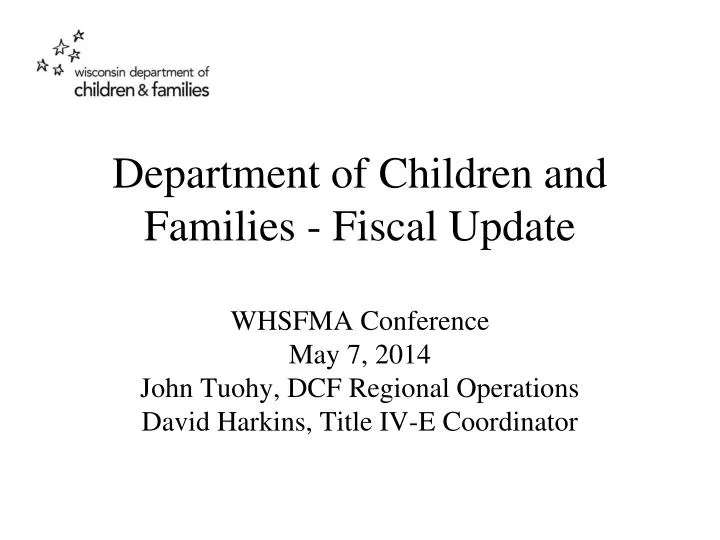 department of children and families fiscal update