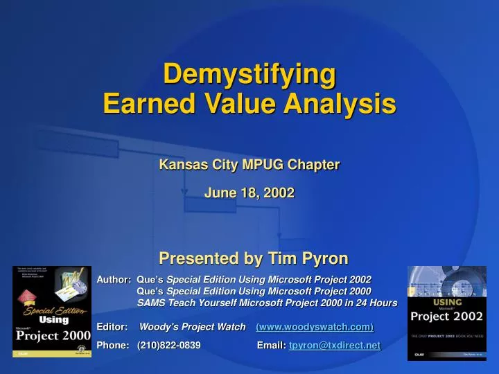 demystifying earned value analysis