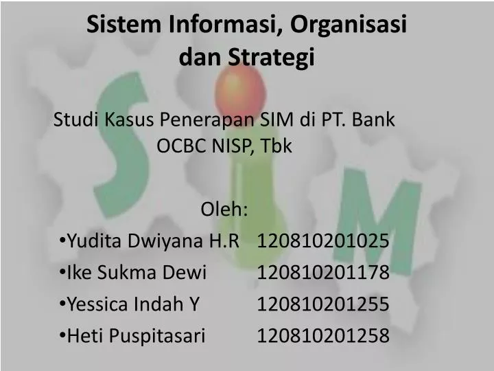 sistem informasi organisasi dan strategi