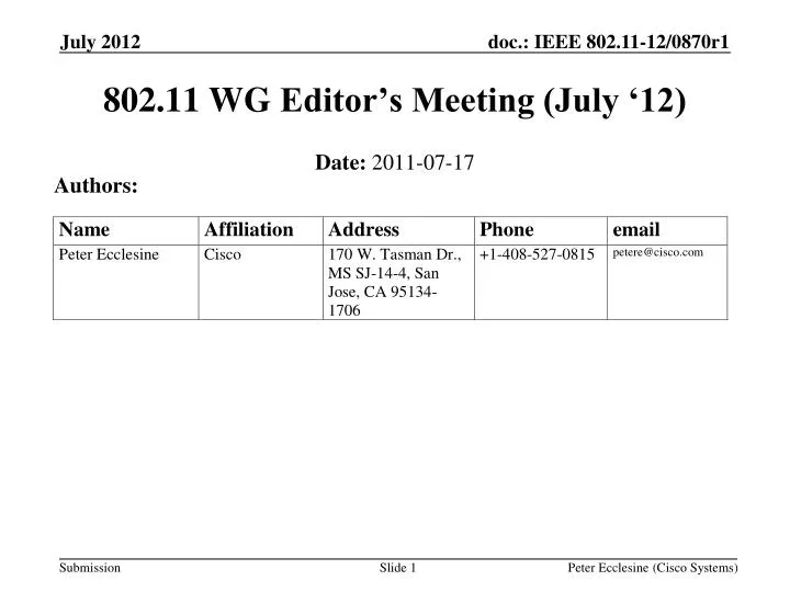 802 11 wg editor s meeting july 12