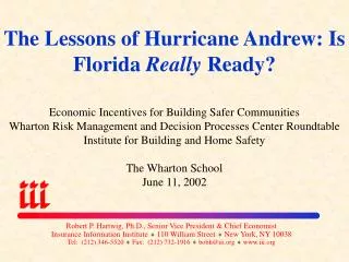 The Lessons of Hurricane Andrew: Is Florida Really Ready?