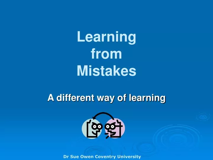 learning from mistakes
